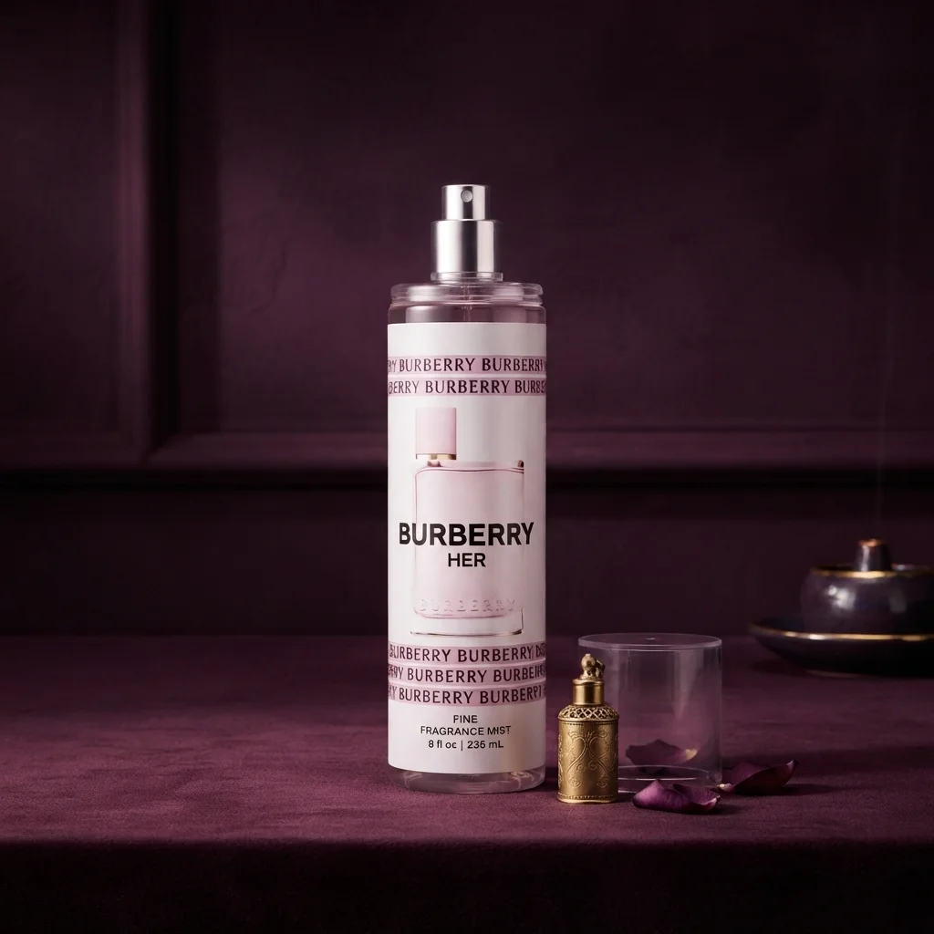 معطر جسم بربيري هير الفاخر - 236 مل | متجر إطلالة - Burberry Her Fine Fragrance Mist - 236ml | ETLALA Boutique