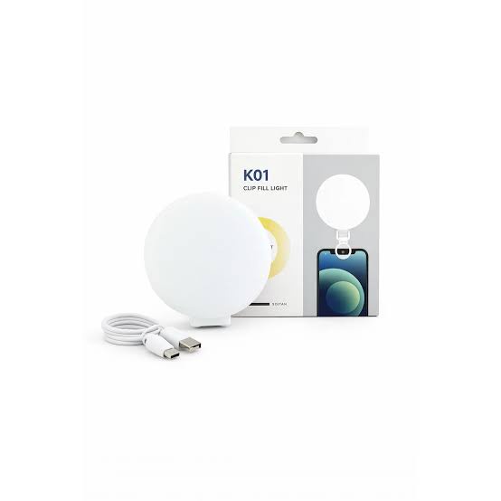 K01 Portable LED Clip-On Ring Light for Smartphones & Laptops
