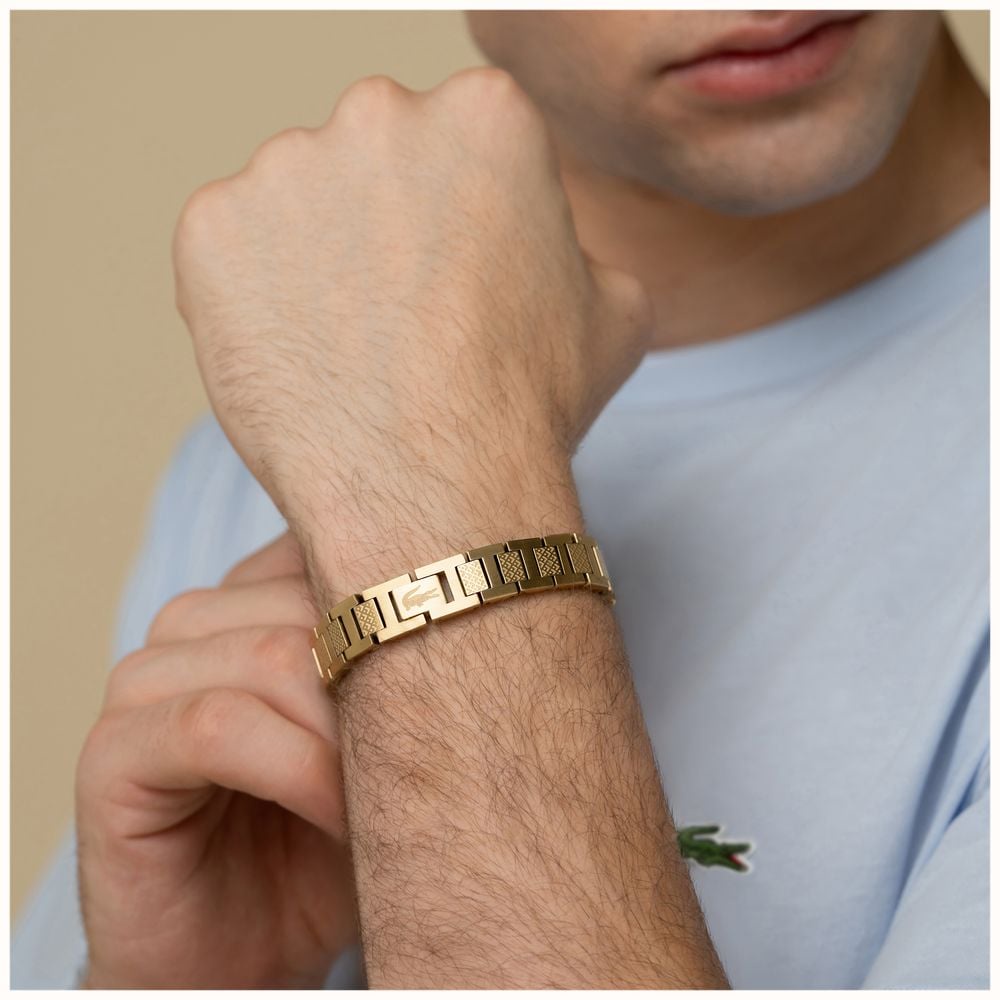 Lacoste METROPOLE (Magnetic) Gold Tone Stainless Steel Bracelet 2040120