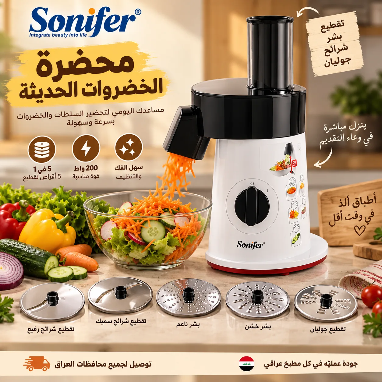 محضرة الخضروات الحديثة Sonifer SF-5505