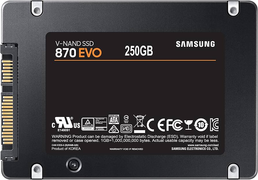 SSD Samsung 870 EVO 250GB SATA 2.5 هيلث 100% كالجديد