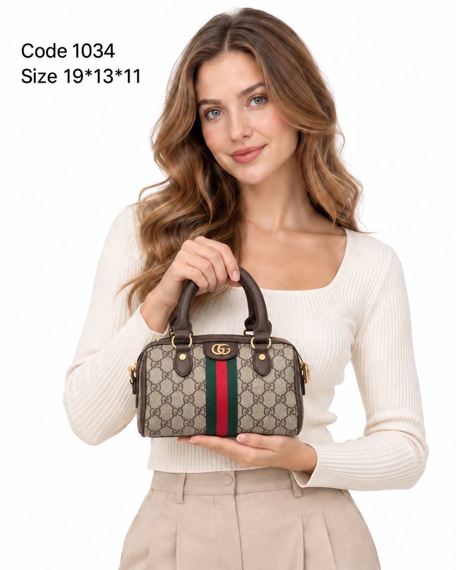 Gucci Ophidia Mini Boston Bag GG Supreme & Leathe