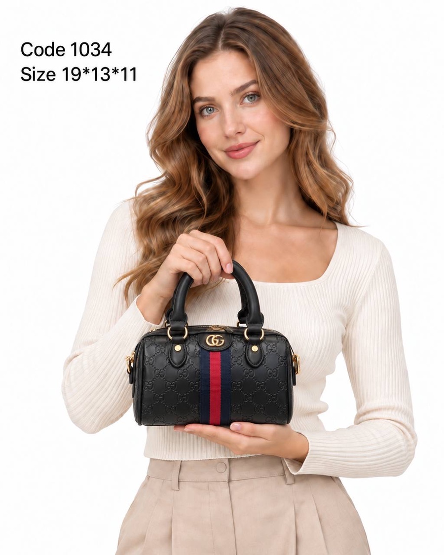 Gucci Ophidia Mini Boston Bag GG Supreme & Leathe