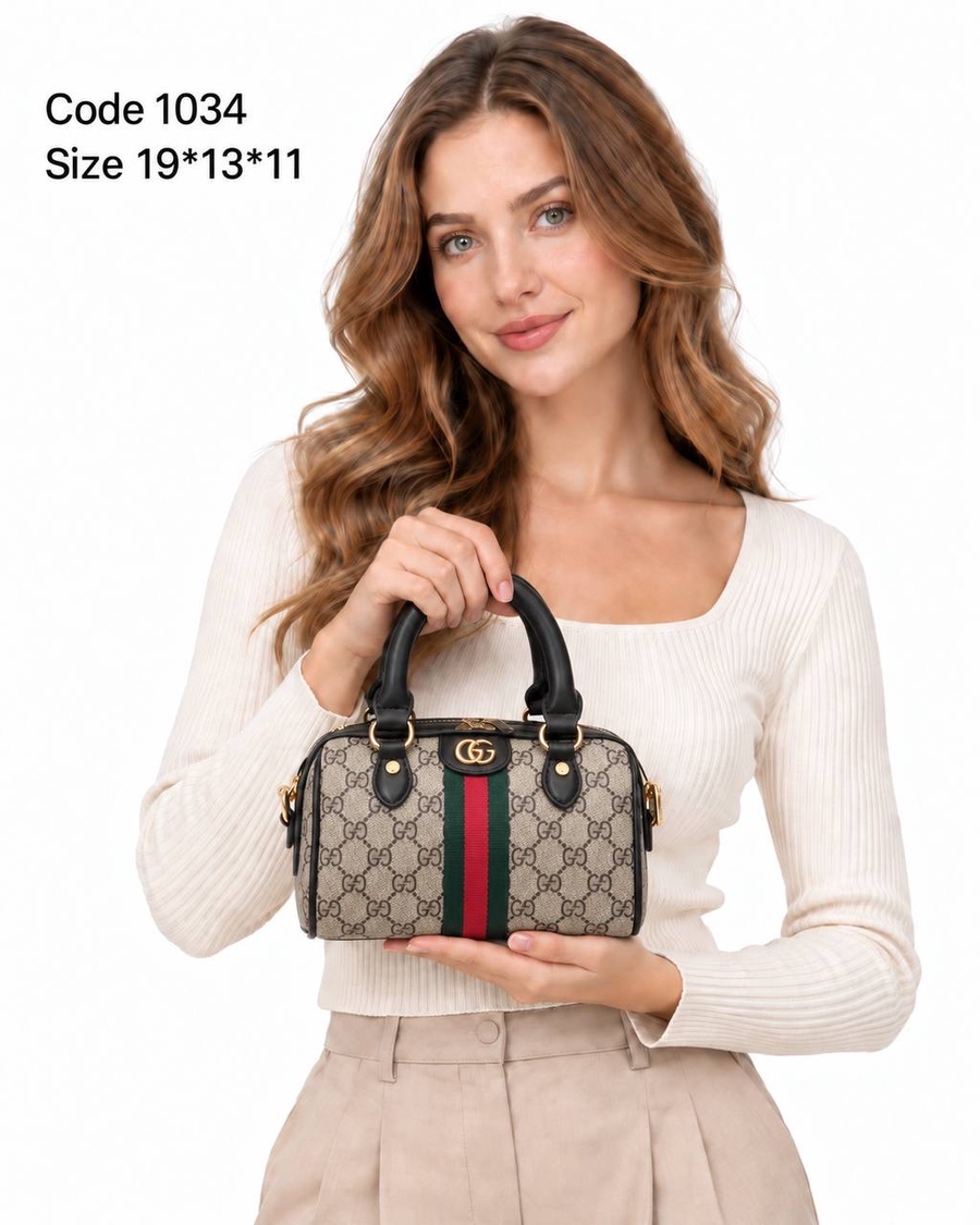 Gucci Ophidia Mini Boston Bag GG Supreme & Leathe