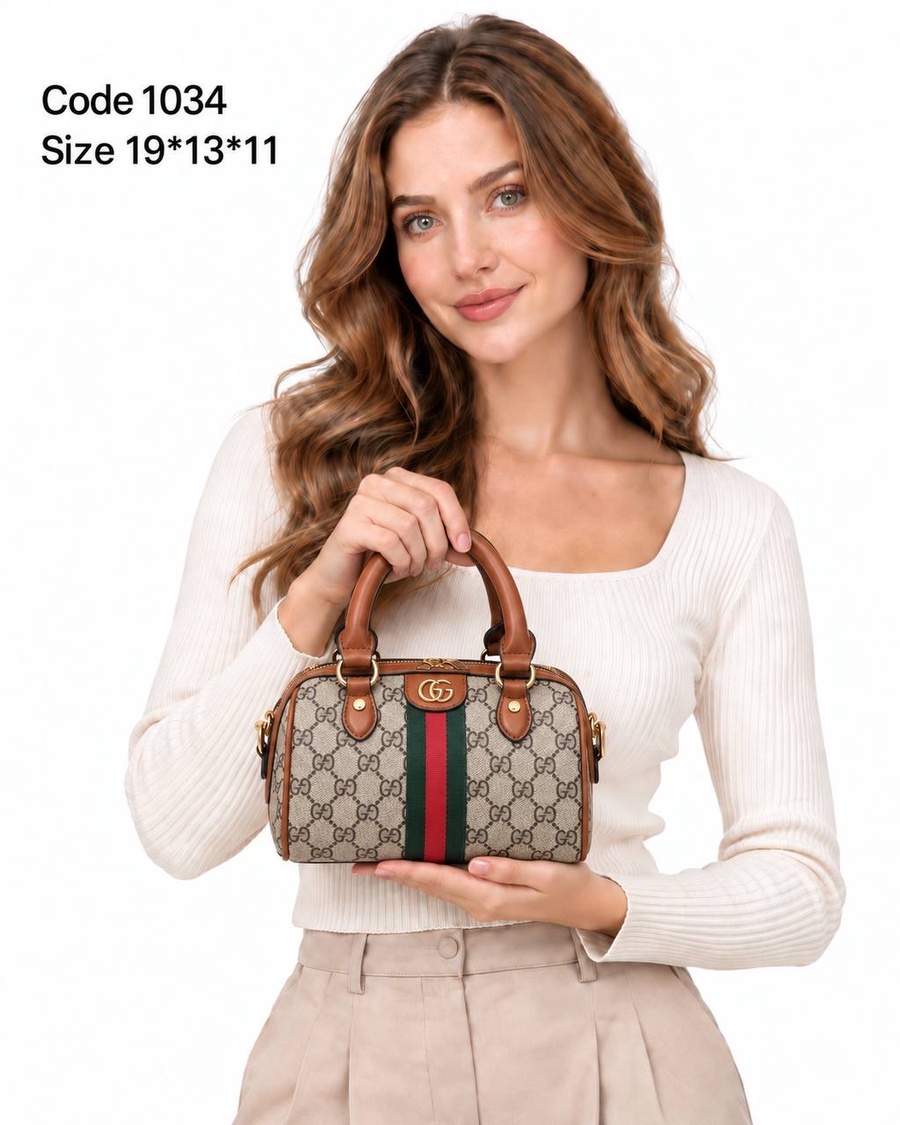 Gucci Ophidia Mini Boston Bag GG Supreme & Leathe