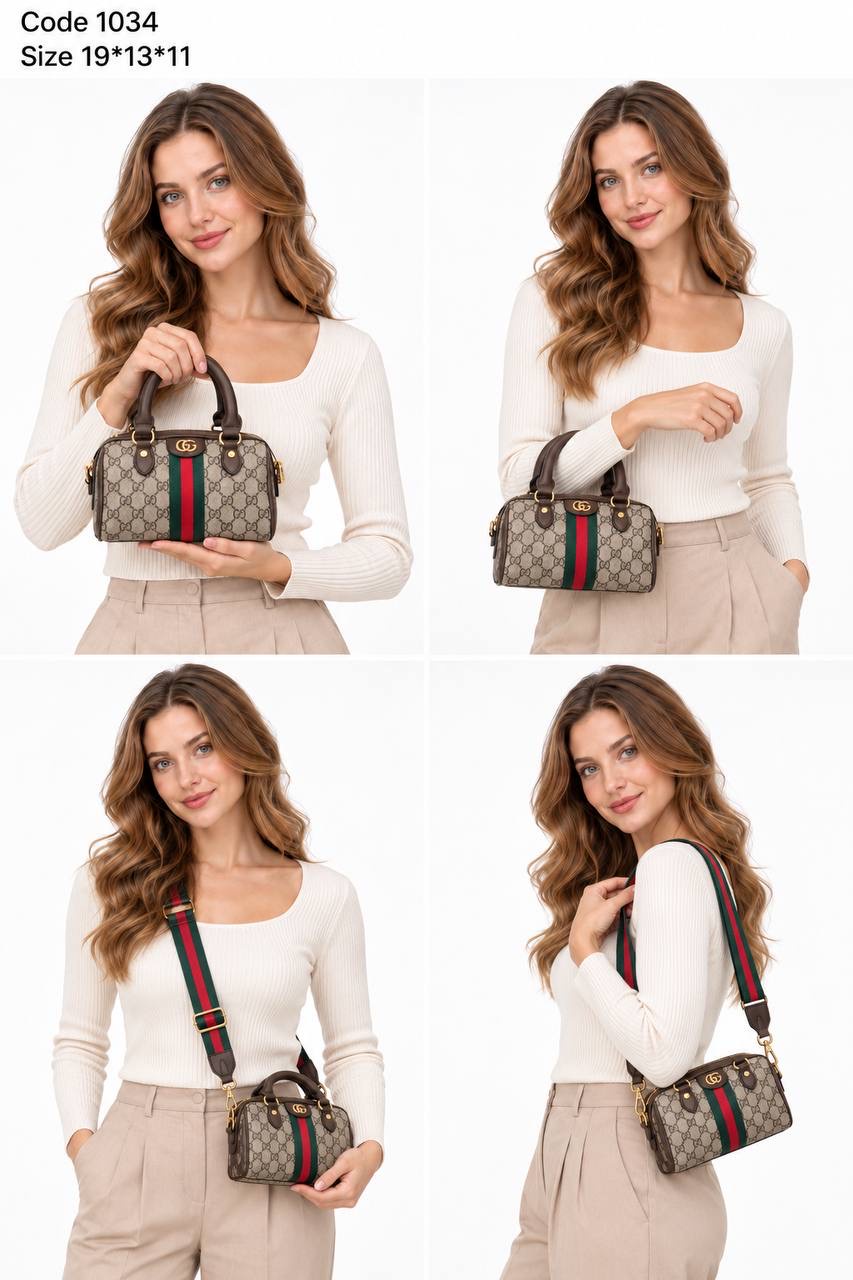 Gucci Ophidia Mini Boston Bag GG Supreme & Leathe