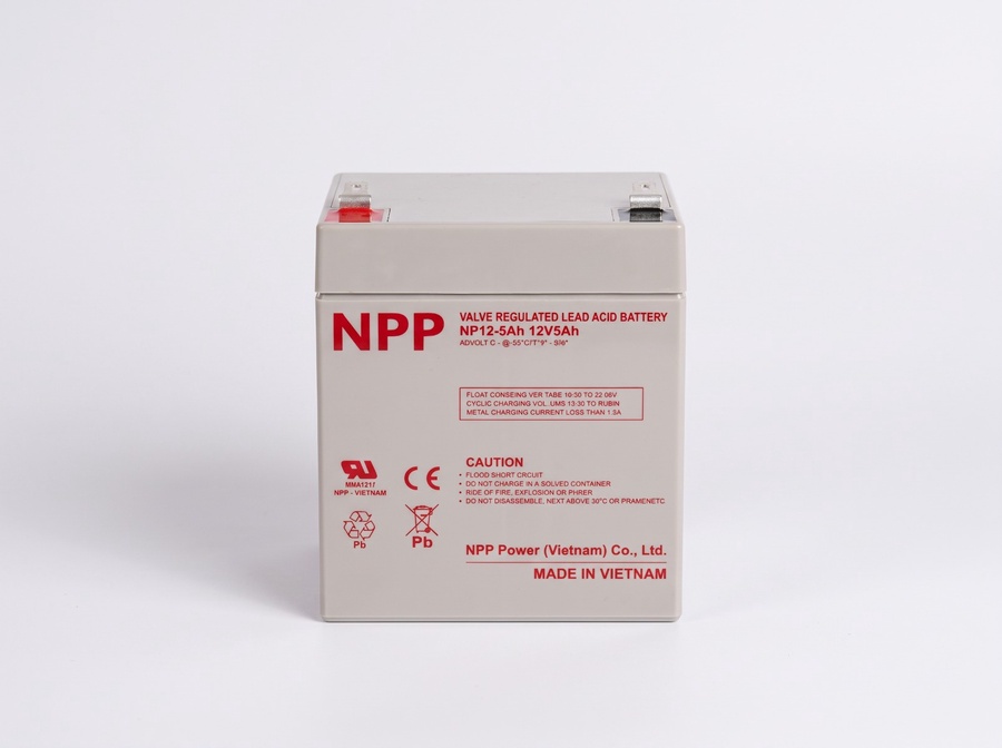 NPP 12V 5Ah Valve Regulated Lead Acid Battery 