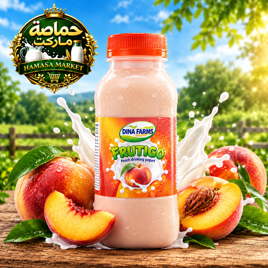 مزارع دينا مشروب زبادي بالخوخ 250 مل