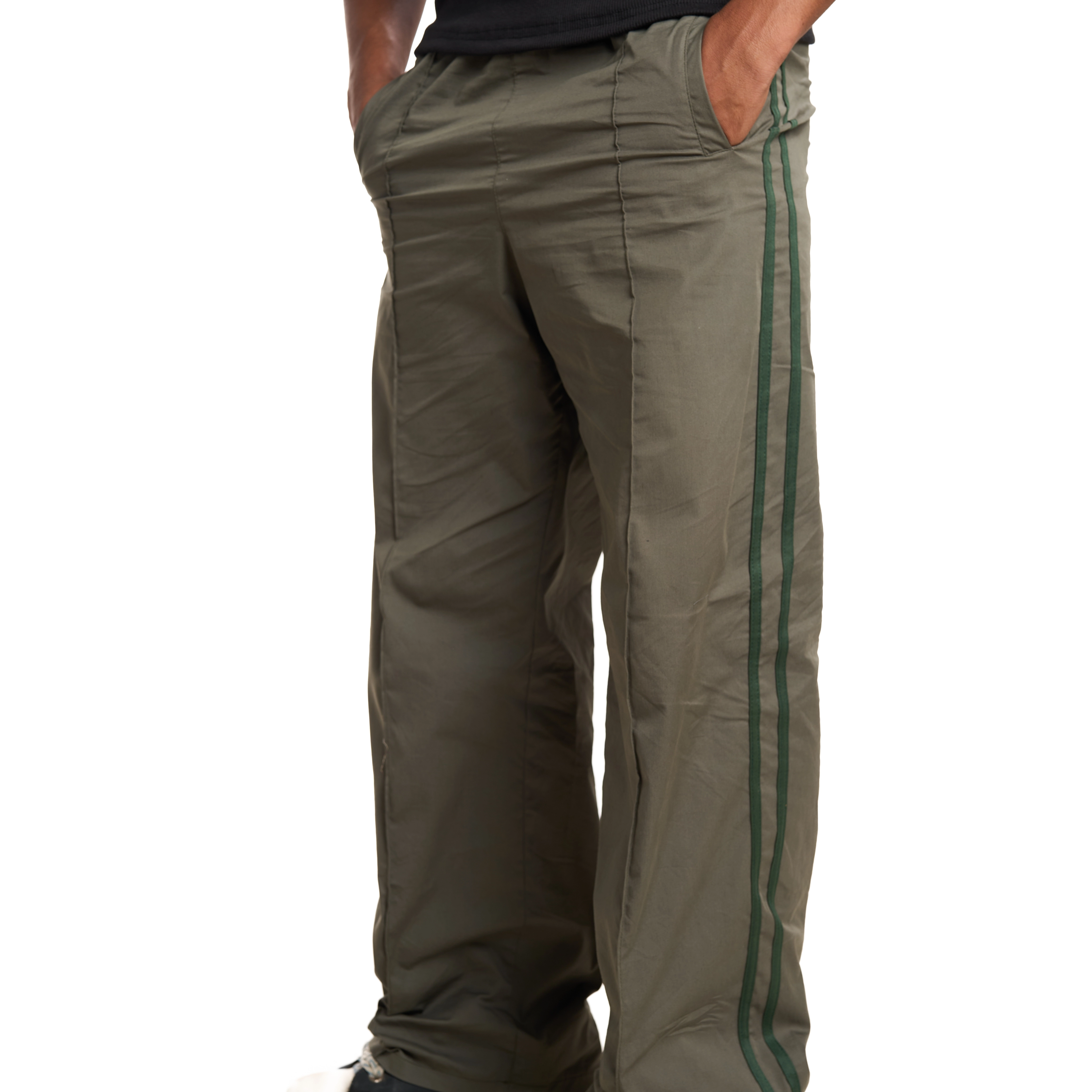 motion wide-leg double line pants 02 Unisex