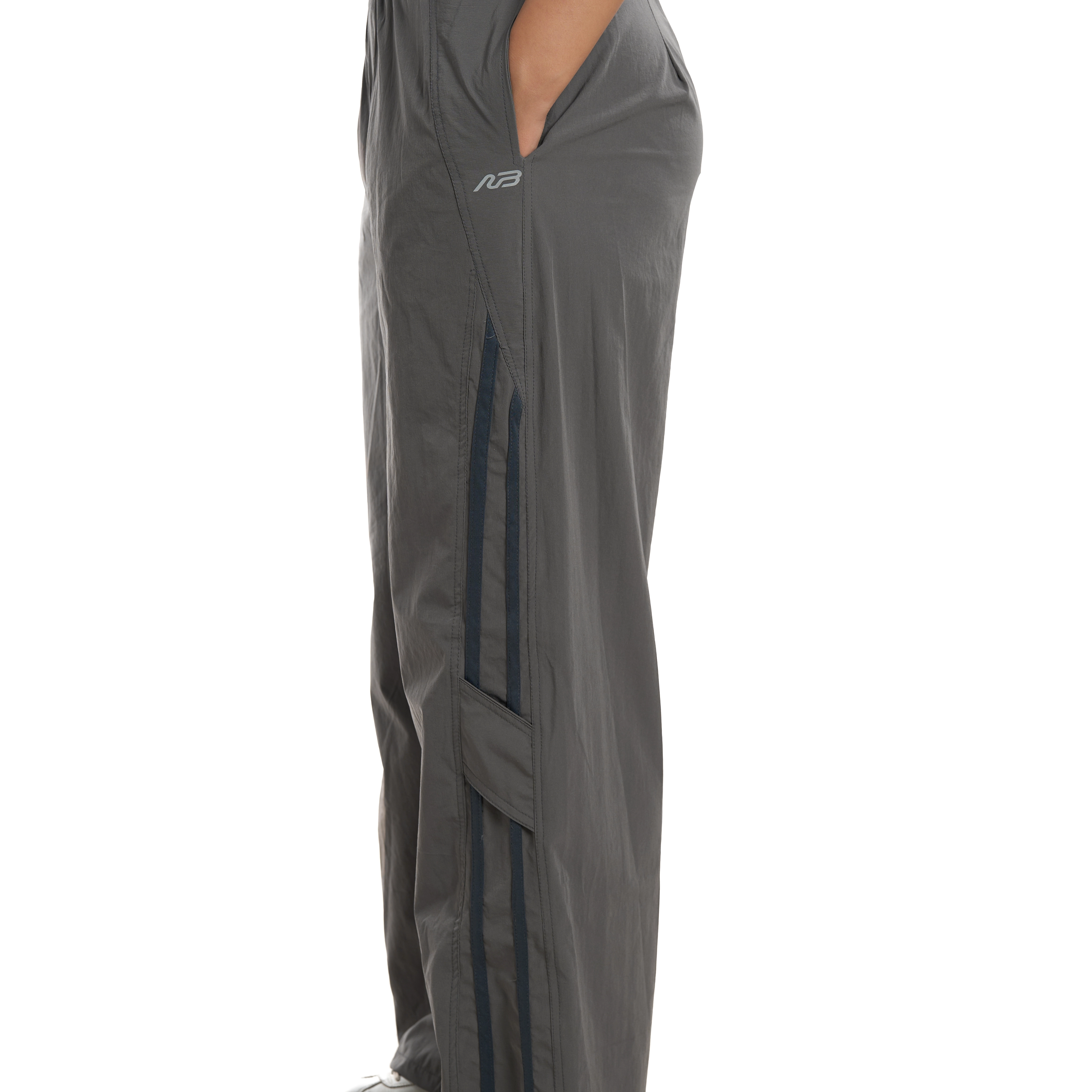  wide-leg double line pants unisex