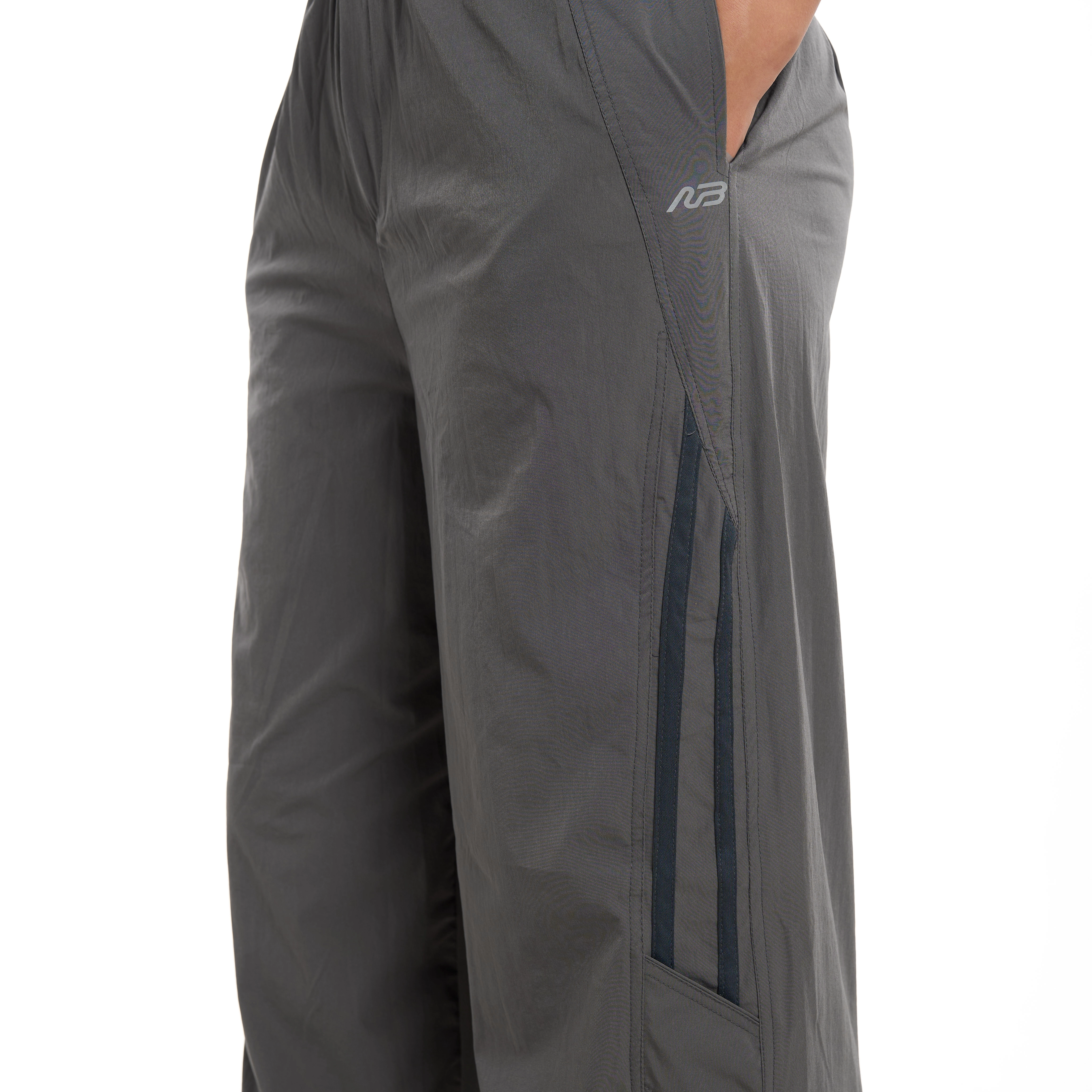  wide-leg double line pants unisex
