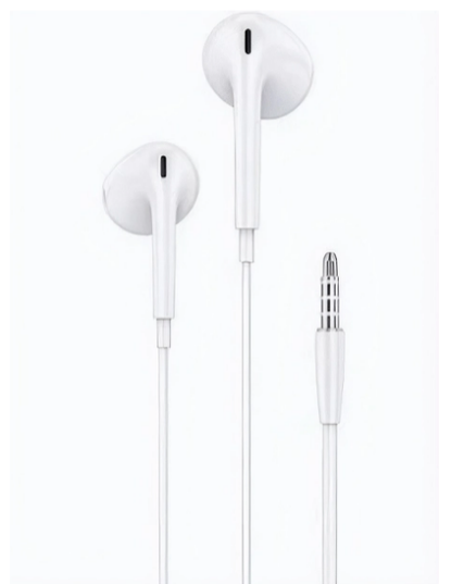 Tuddrom F4 Wired Earphones with Microphone, 3.5mm Jack Stereo Sound In-Ear Headphones - White
