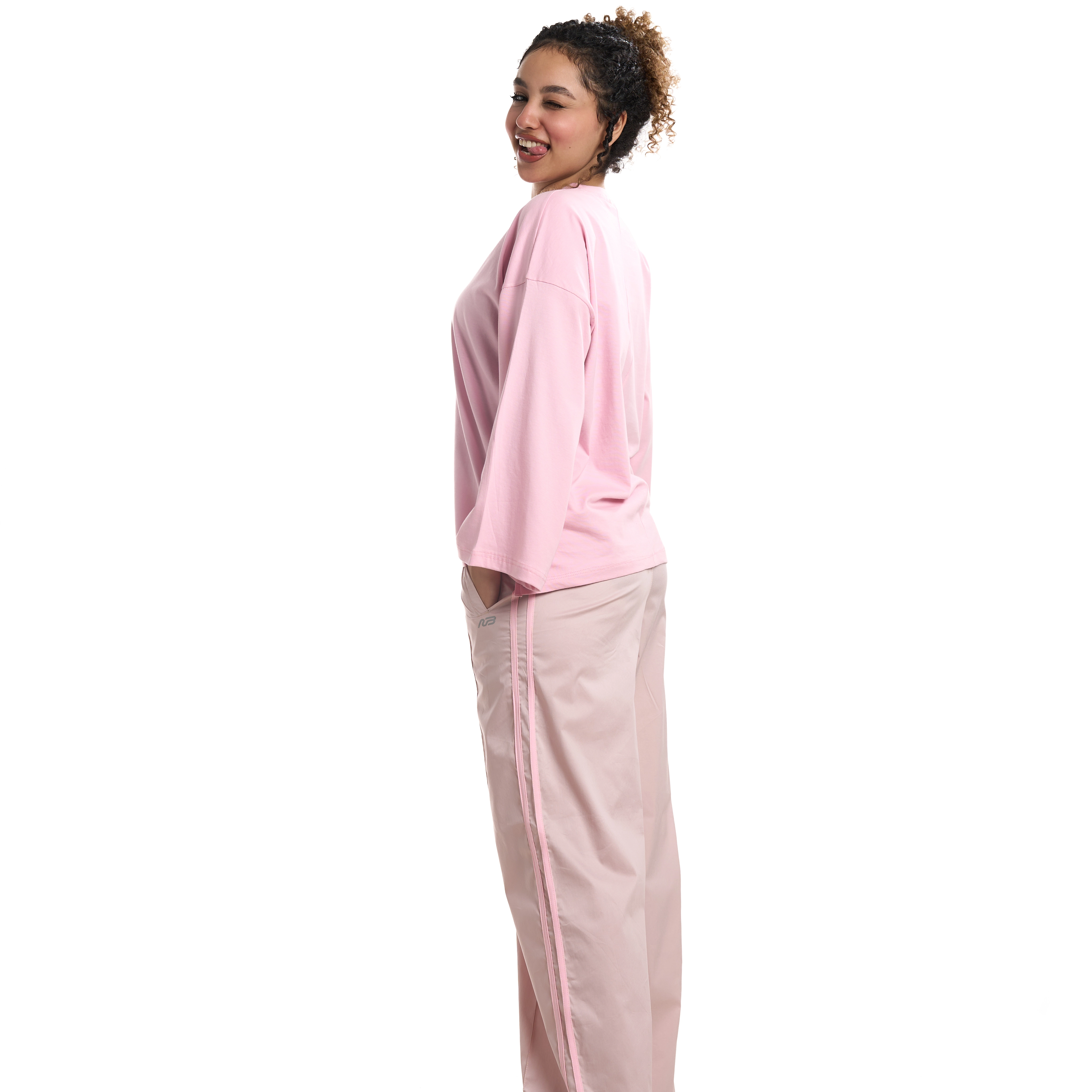 Women  long fit t shirt pink
