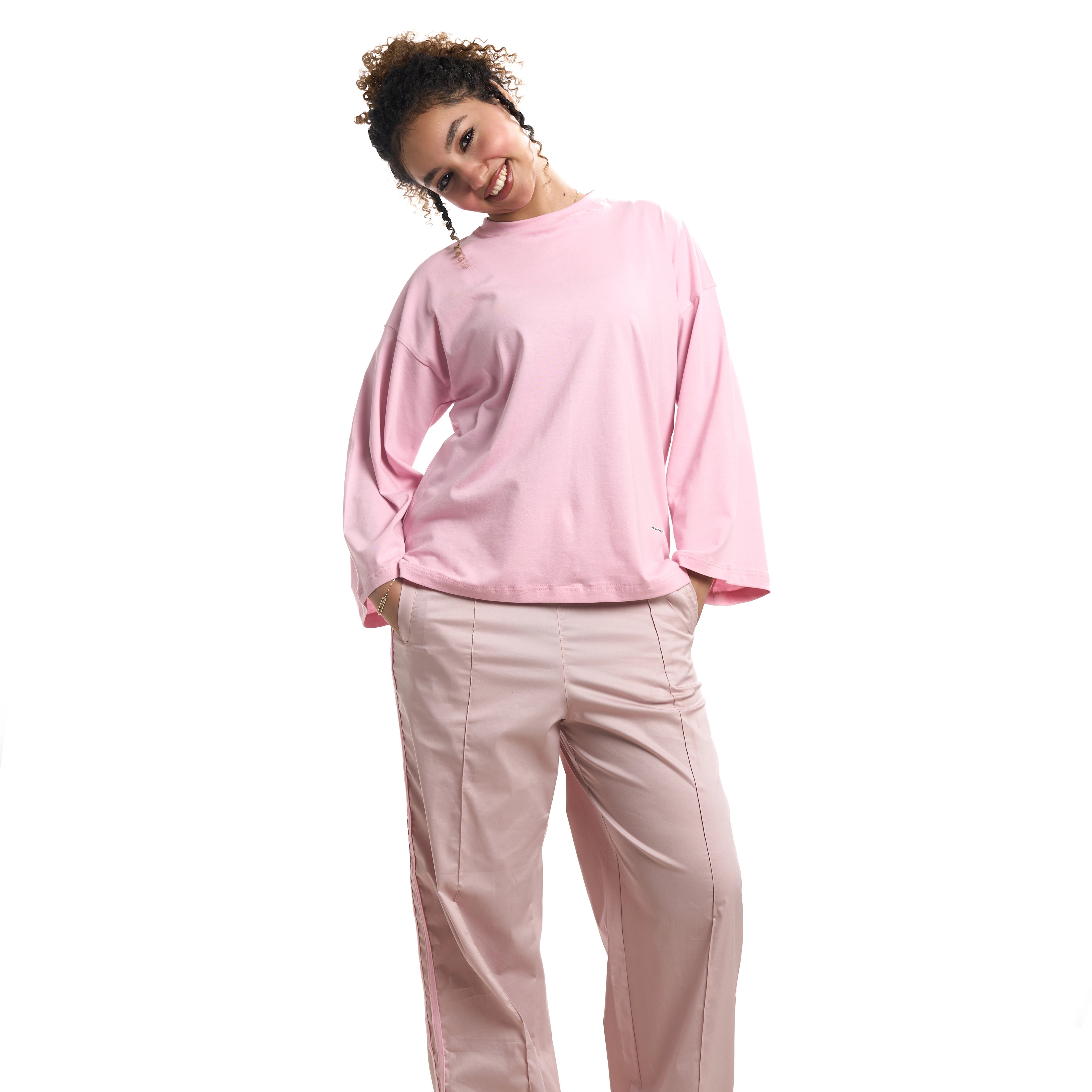 Women  long fit t shirt pink