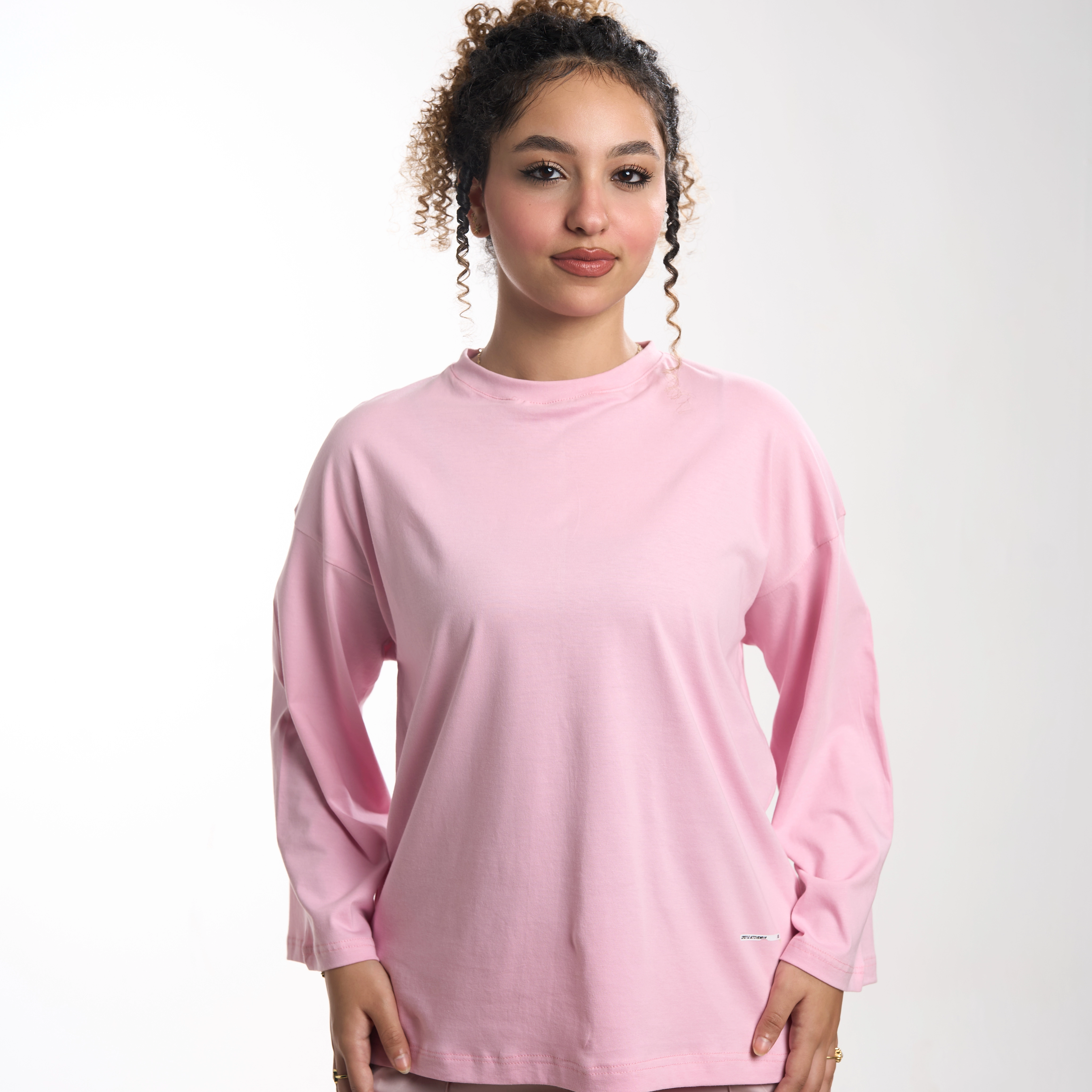 Women  long fit t shirt pink