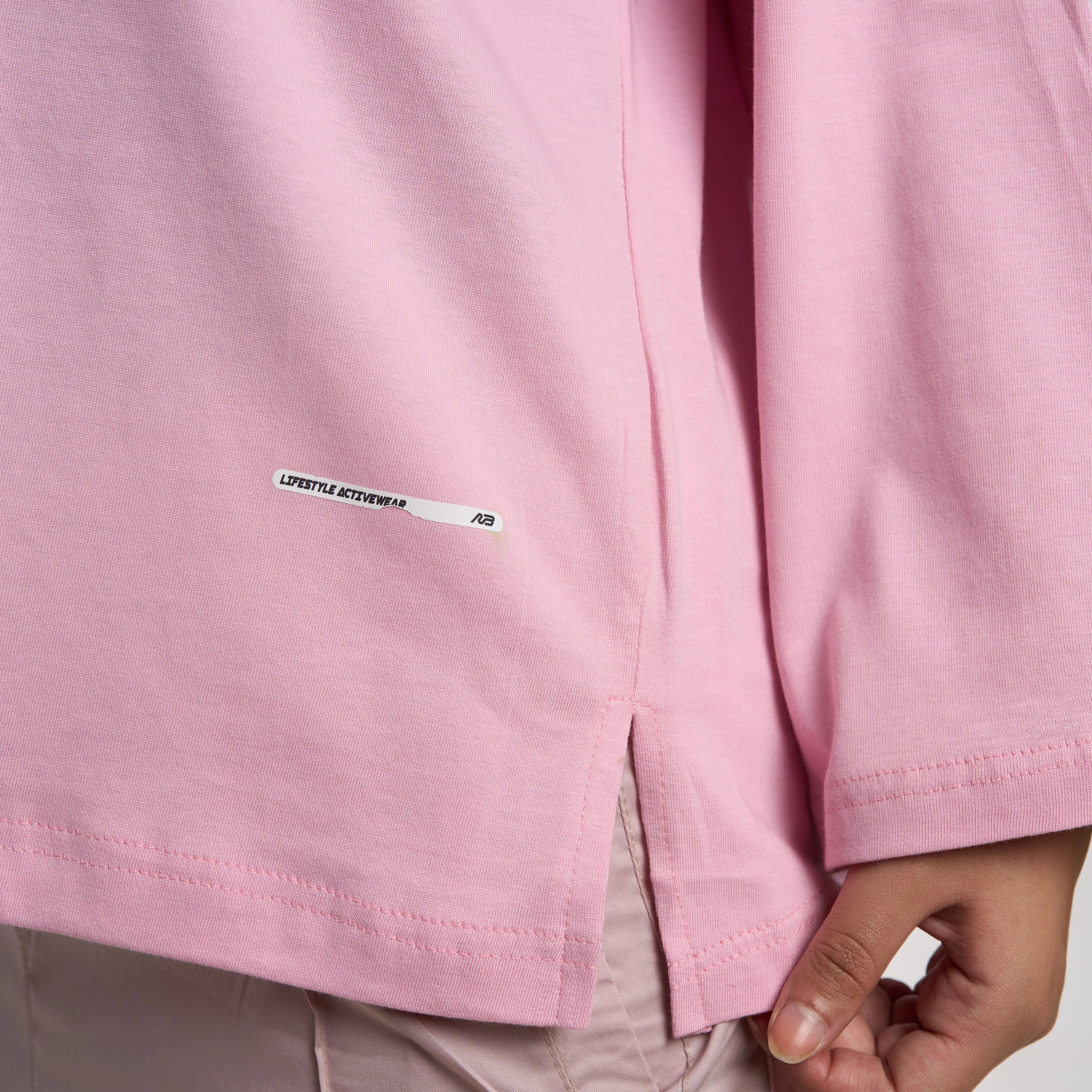 Women  long fit t shirt pink