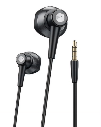 Tuddrom X10 Wired In-Ear Earphones with HD Sound & Microphone – Black