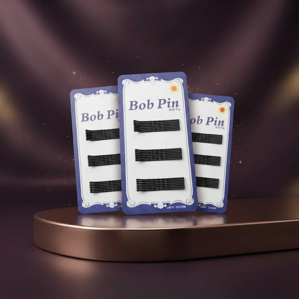كارت بنس شعر سوداء برأس كروي مانع للخدش Bob Pin | متجر إطلالة
