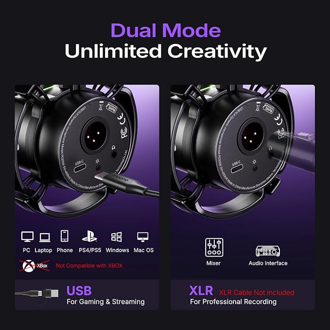 Maono PD200X Dual-Mode Dynamic Microphone