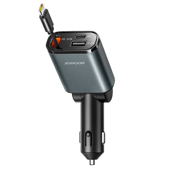 شاحن سيارة جوي روم 60 وات 3 في 1 قابل للسحب -JOYROOM CAR CHARGER JR-CCL07 60W 3IN1