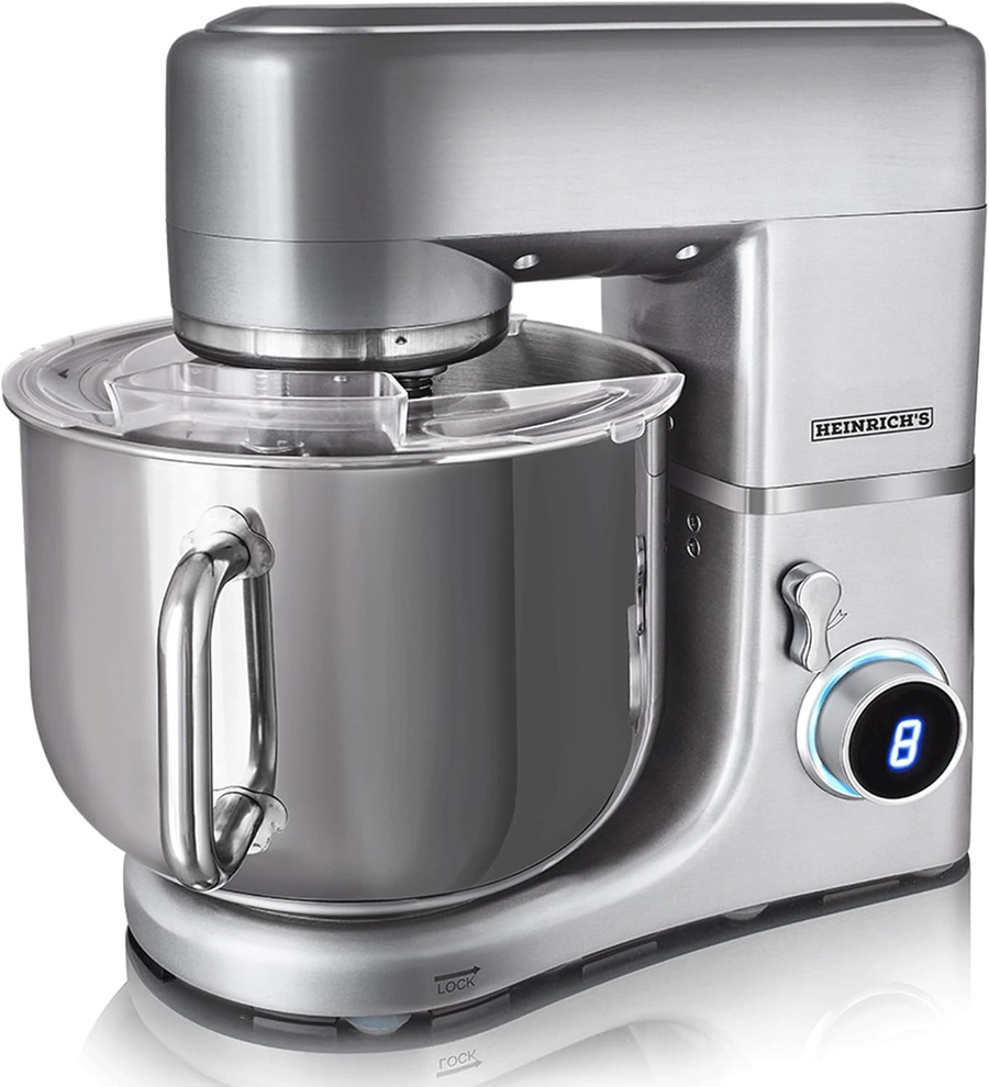 عجان كهربائي هاينريش 12 لتر احترافي 1800 وات ستانلس ستيل – 8 سرعات | Heinrich's Stand Mixer
