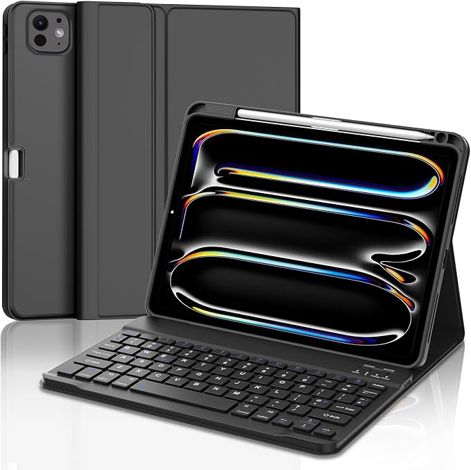 Smart Keyboard Case For iPad Pro 11 2024 (Arabic+ English) 