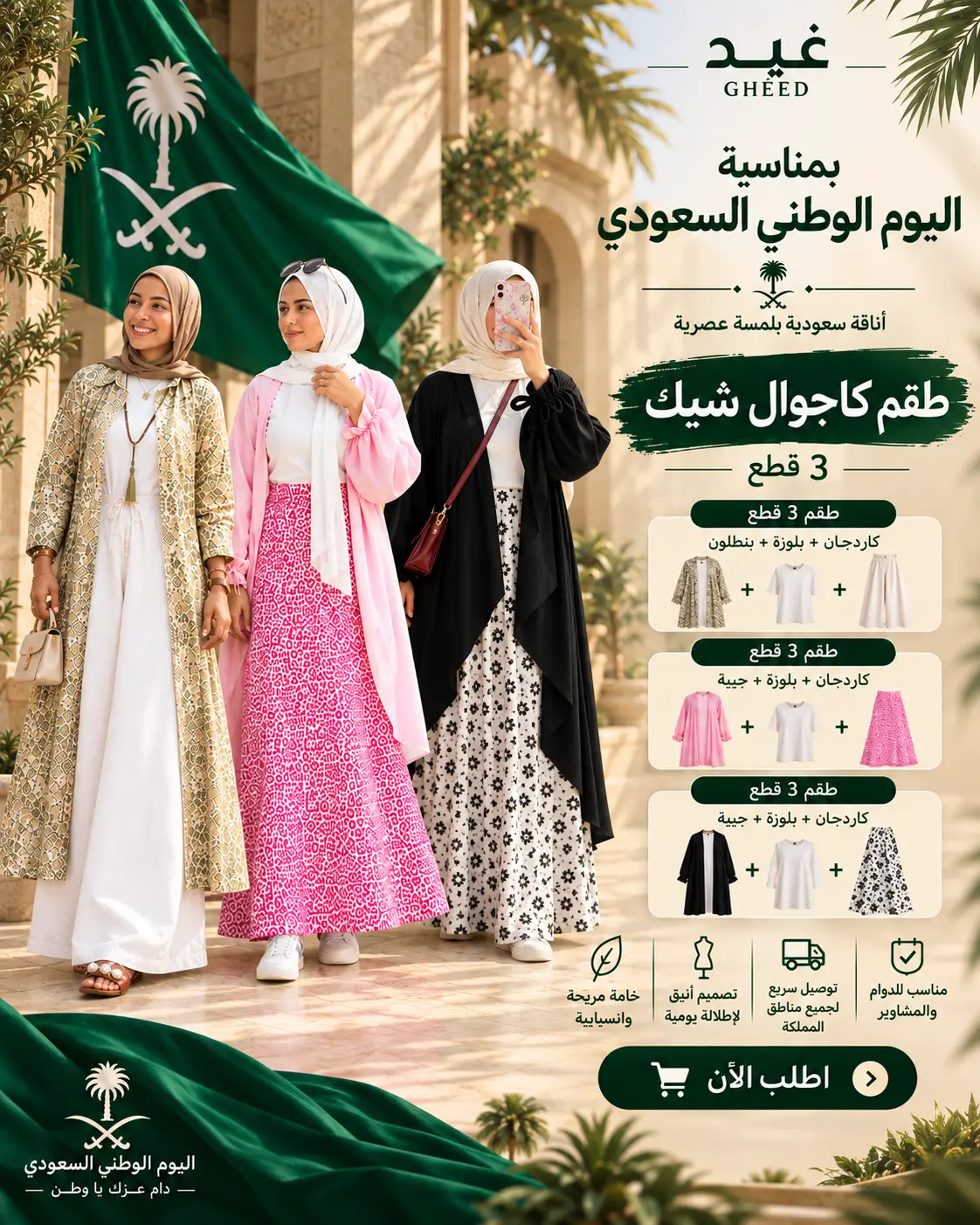 طقم كاجوال شيك – ٩ قطع ✨