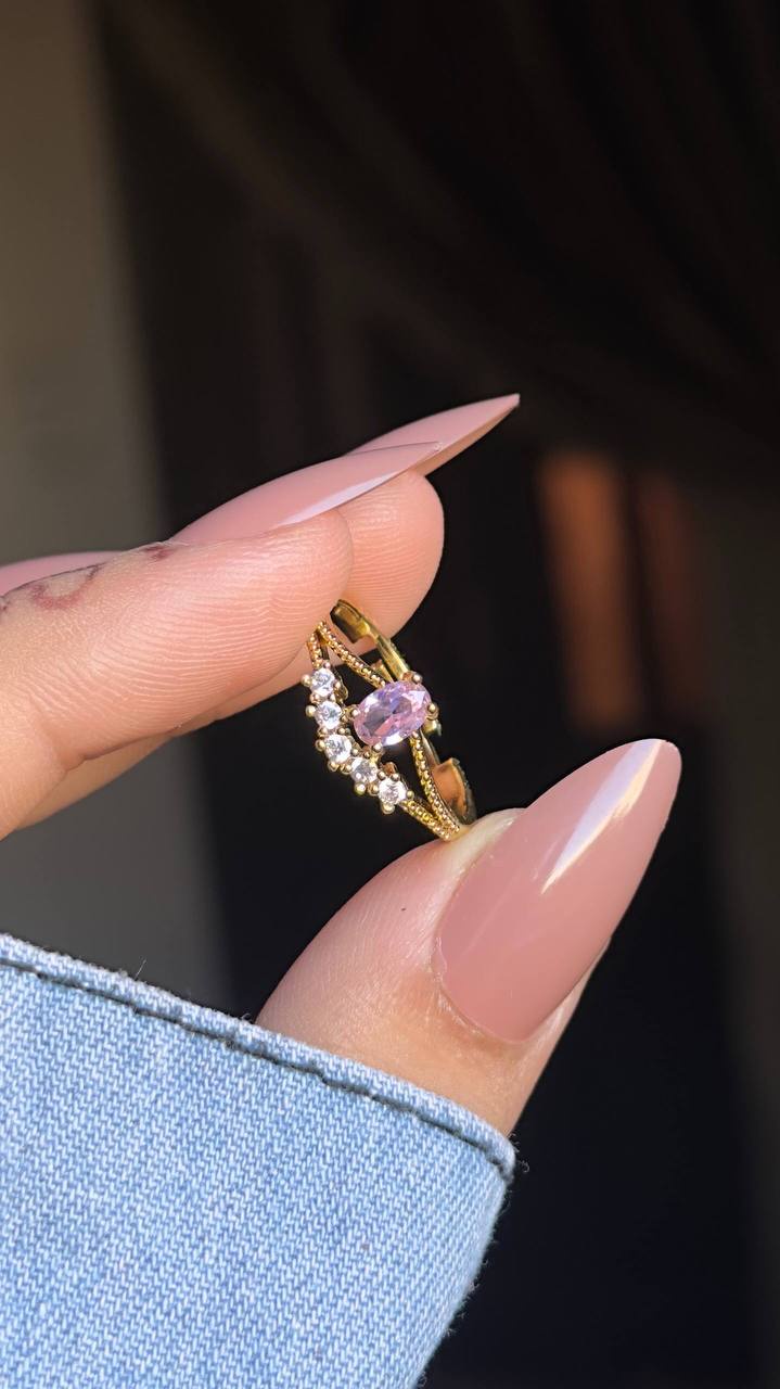Pink Crystal Ring