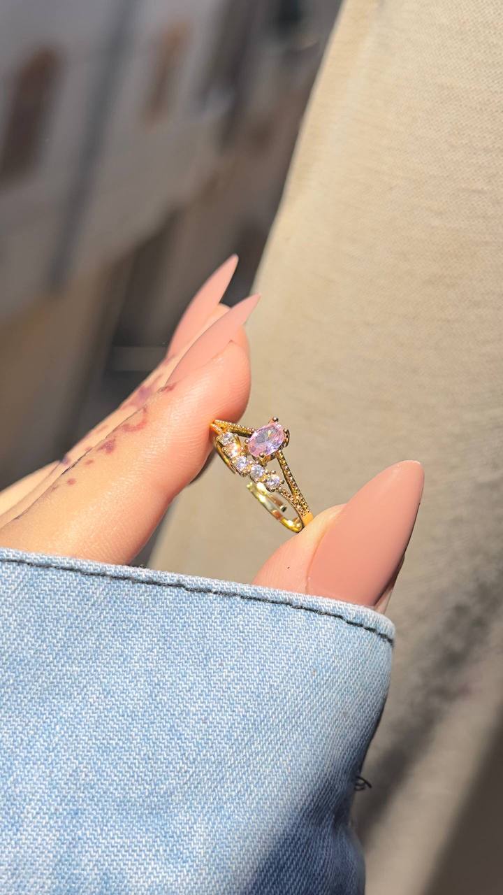 Pink Crystal Ring