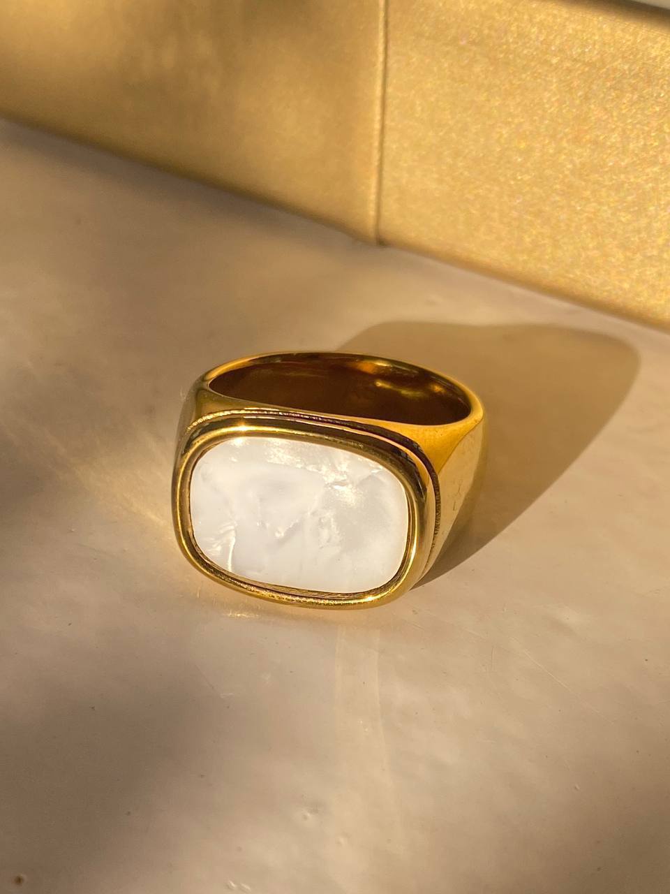 Chunky White Ring