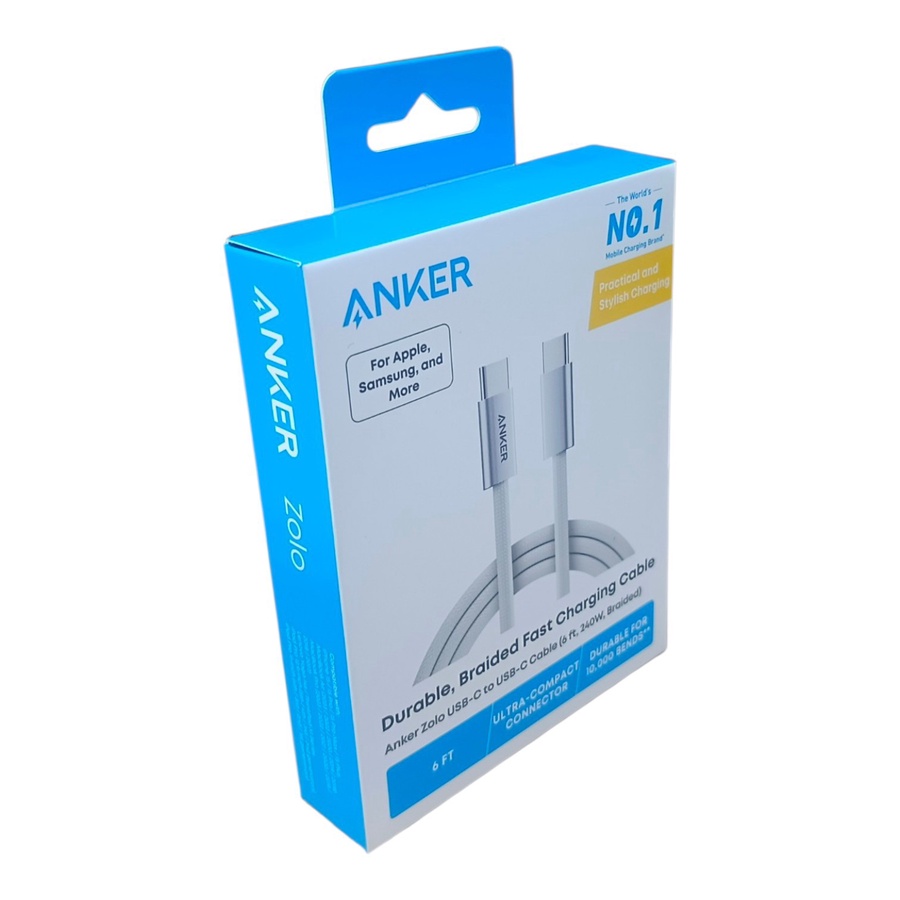 Anker Zolo USB-C TO USB-C Cable 240W (6FT Braided)