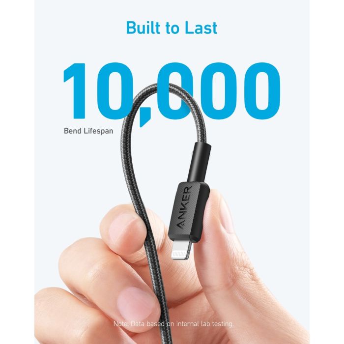Type C to Lightning Cable Braided 0.9m by Anker