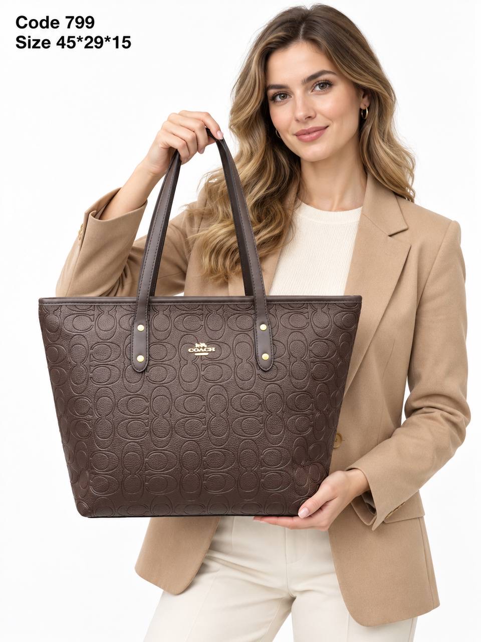 Coach Gallery Tote In Debossed Signature Leather
