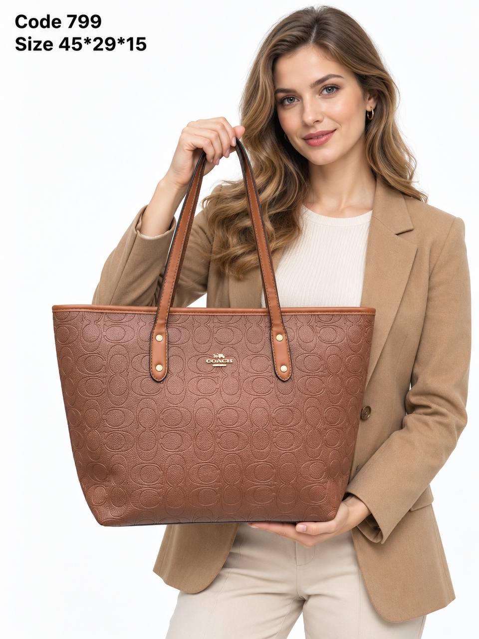Coach Gallery Tote In Debossed Signature Leather