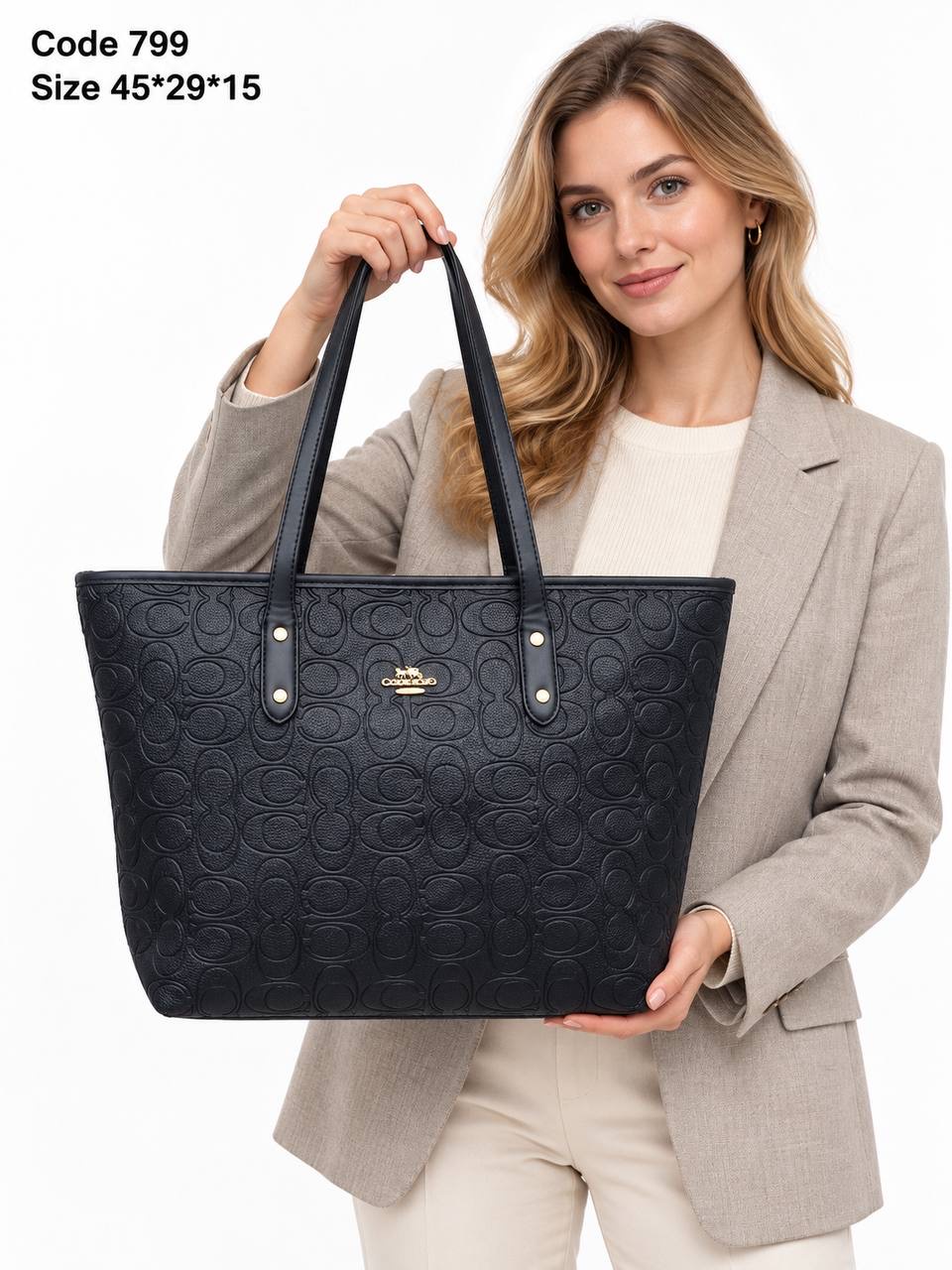 Coach Gallery Tote In Debossed Signature Leather