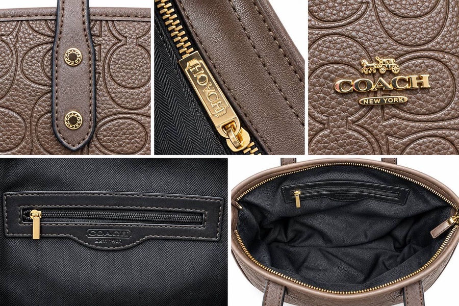 Coach Gallery Tote In Debossed Signature Leather