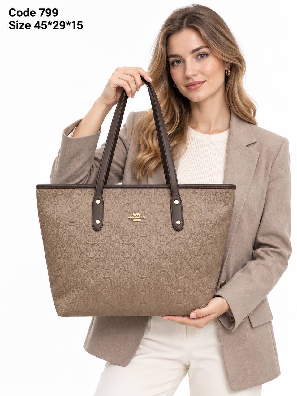 Coach Gallery Tote In Debossed Signature Leather