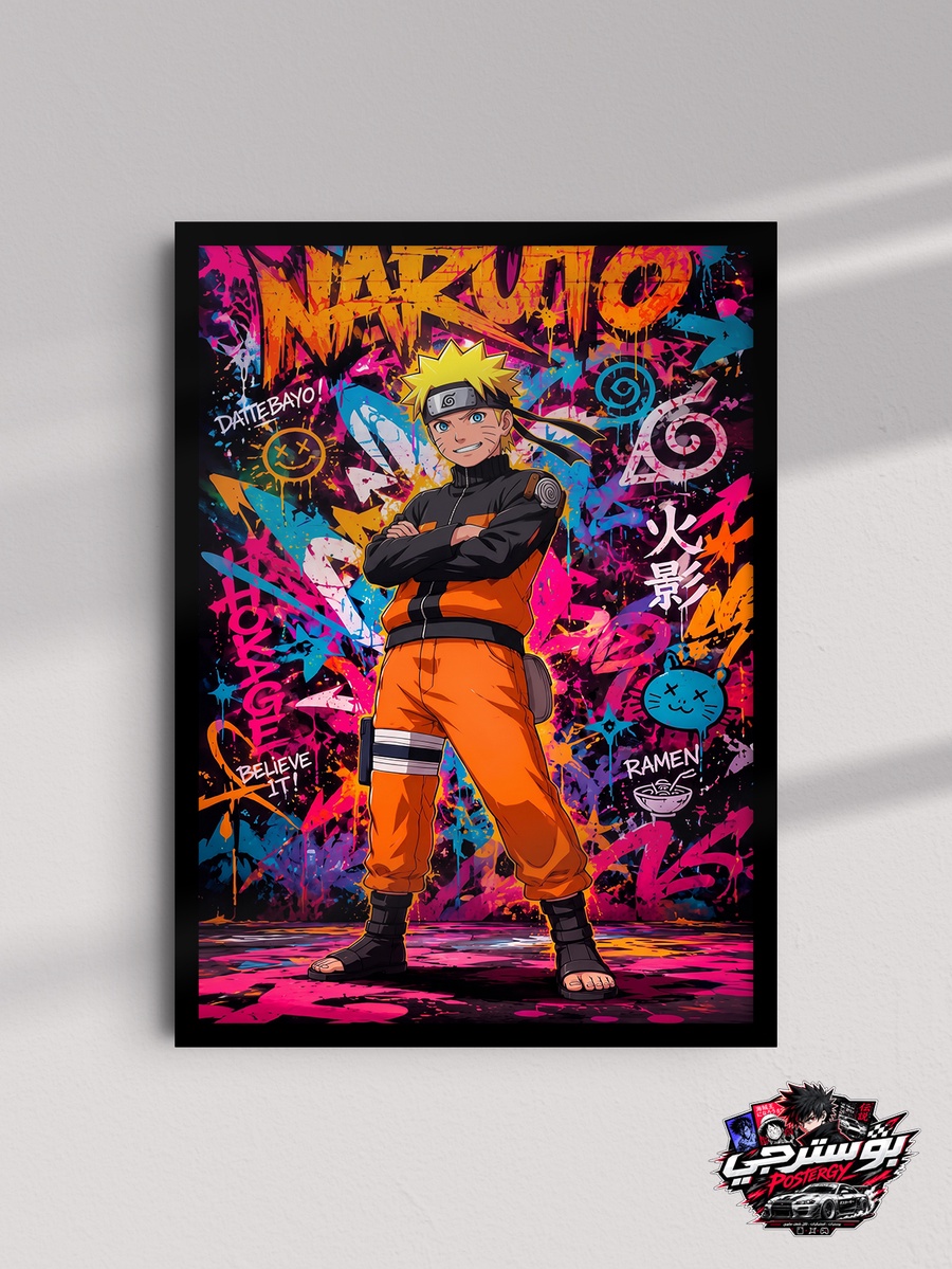 بوستر ناروتو جرافيتي ملون – Naruto Poster