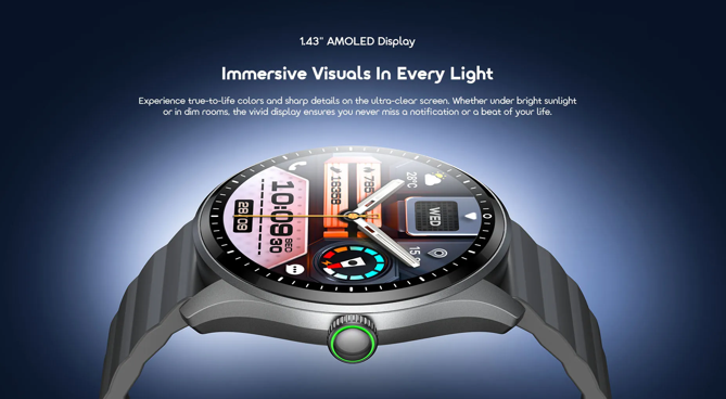 Oraimo Smart Watch Nova 2R Lite OSW-824-G (ضمان 12 شهر)