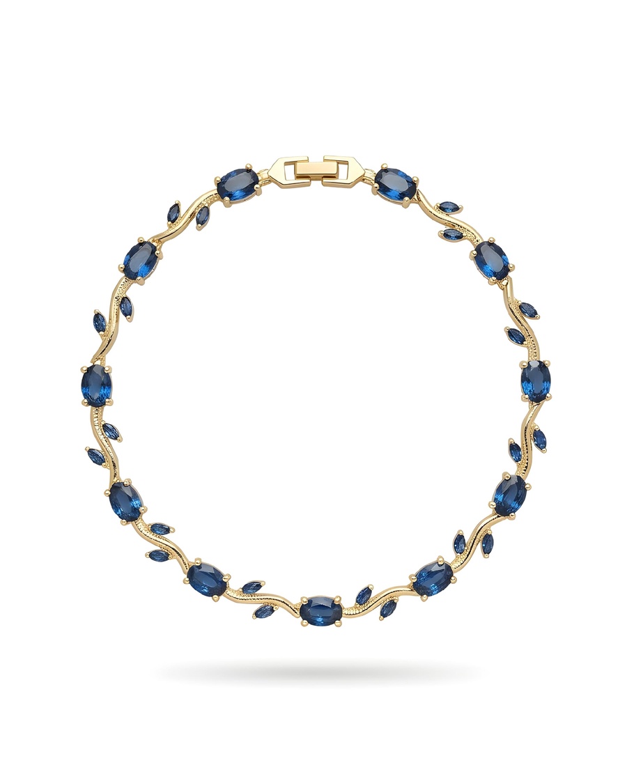 RAWNQ Stainless Steel Tulip Bracelet for Women Blue