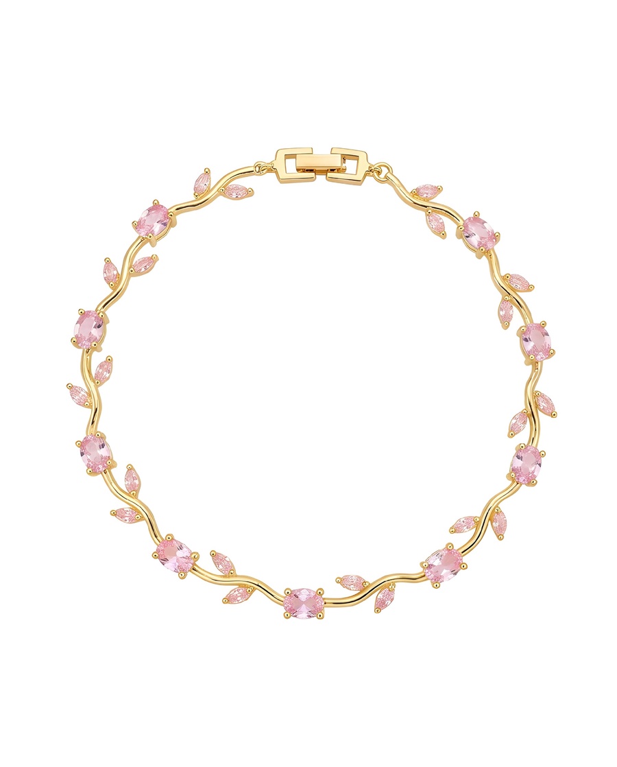 RAWNQ Stainless Steel Tulip Bracelet for Women Pink