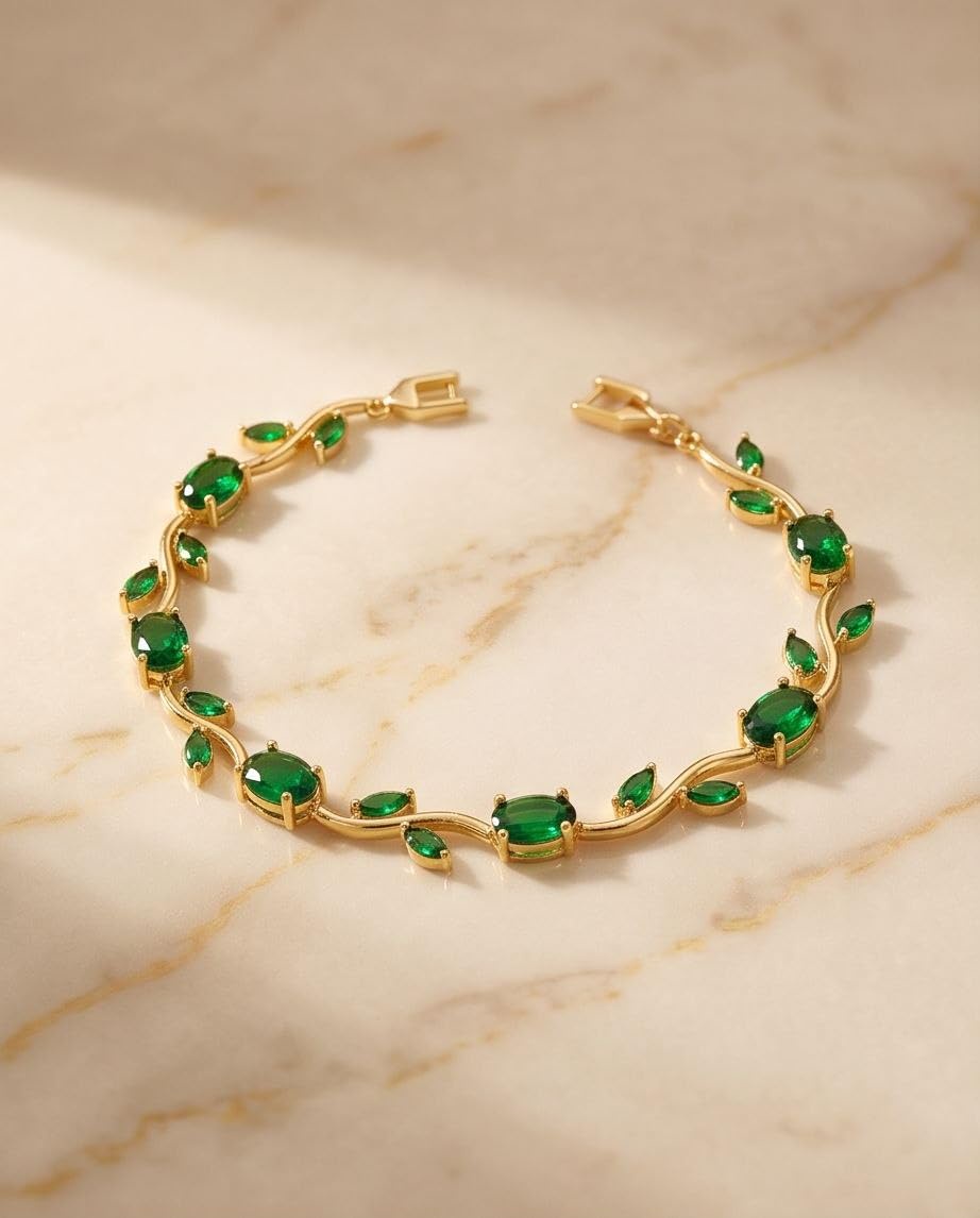 RAWNQ Stainless Steel Tulip Bracelet for Women Green