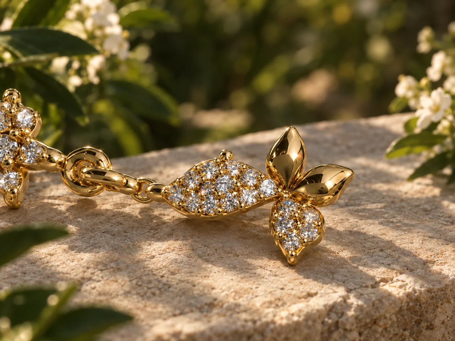 Golden Butterflies Necklace