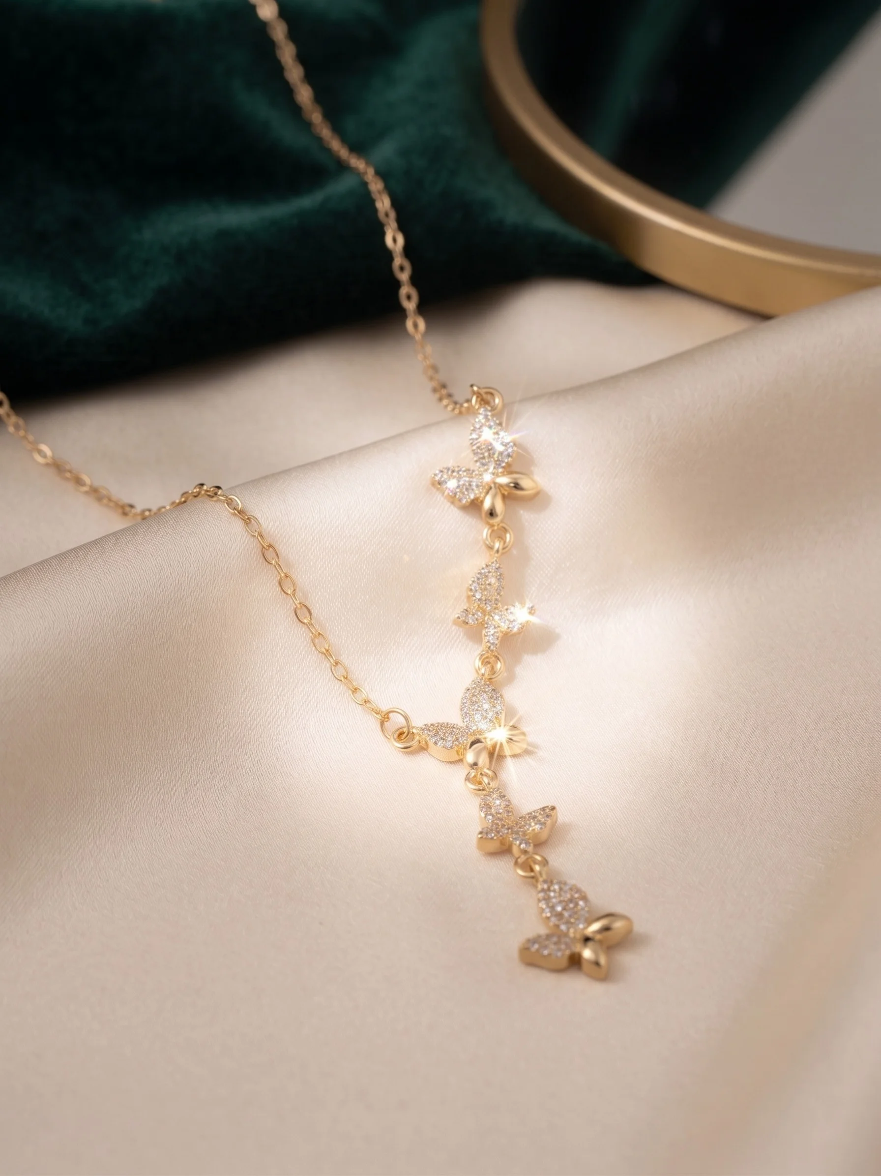 Golden Butterflies Necklace