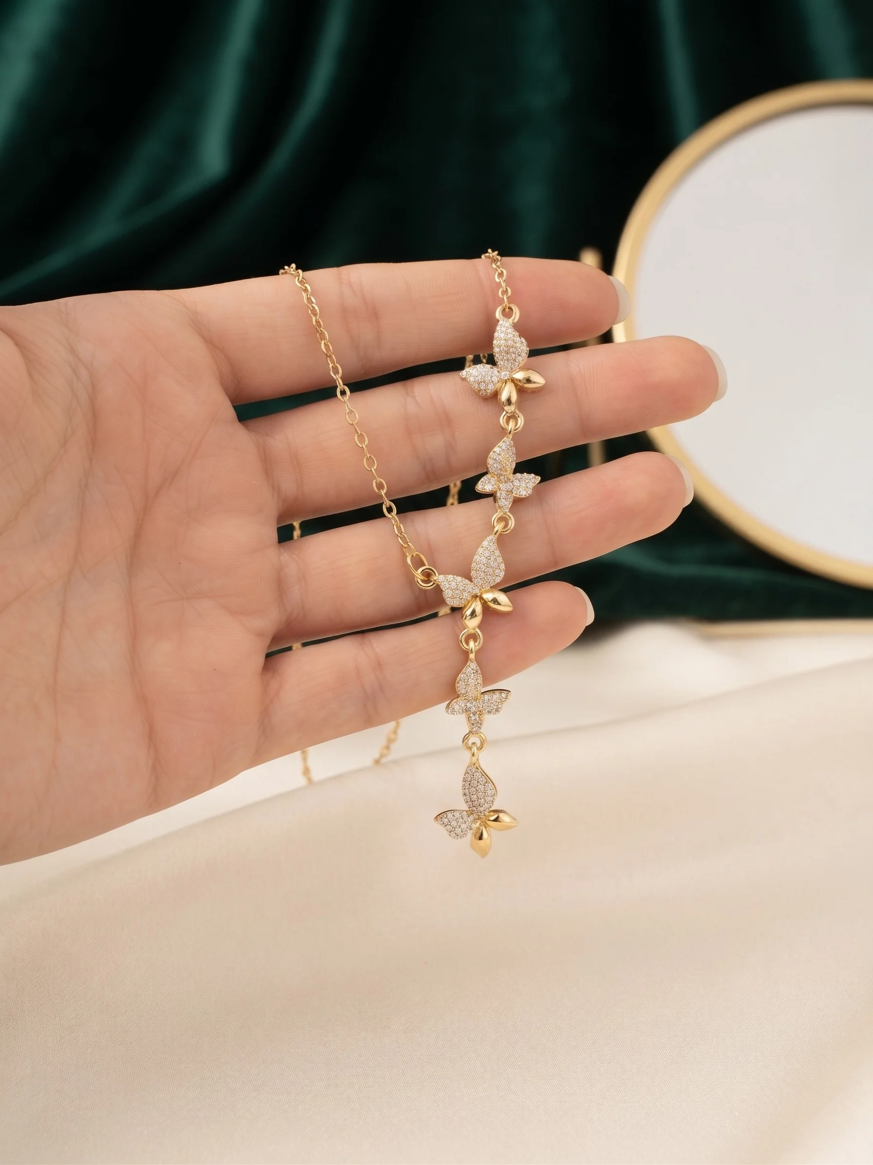 Golden Butterflies Necklace