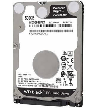 هارد ديسك لابتوب WD Black 500GB – مقاس 2.5 بوصة – 7200RPM – SATA III هيلث 💯%