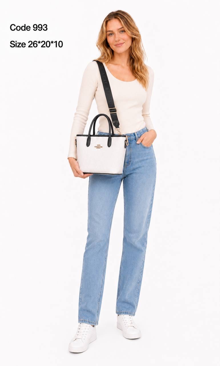 Coach Mini City Tote In Signature Coated Canvas