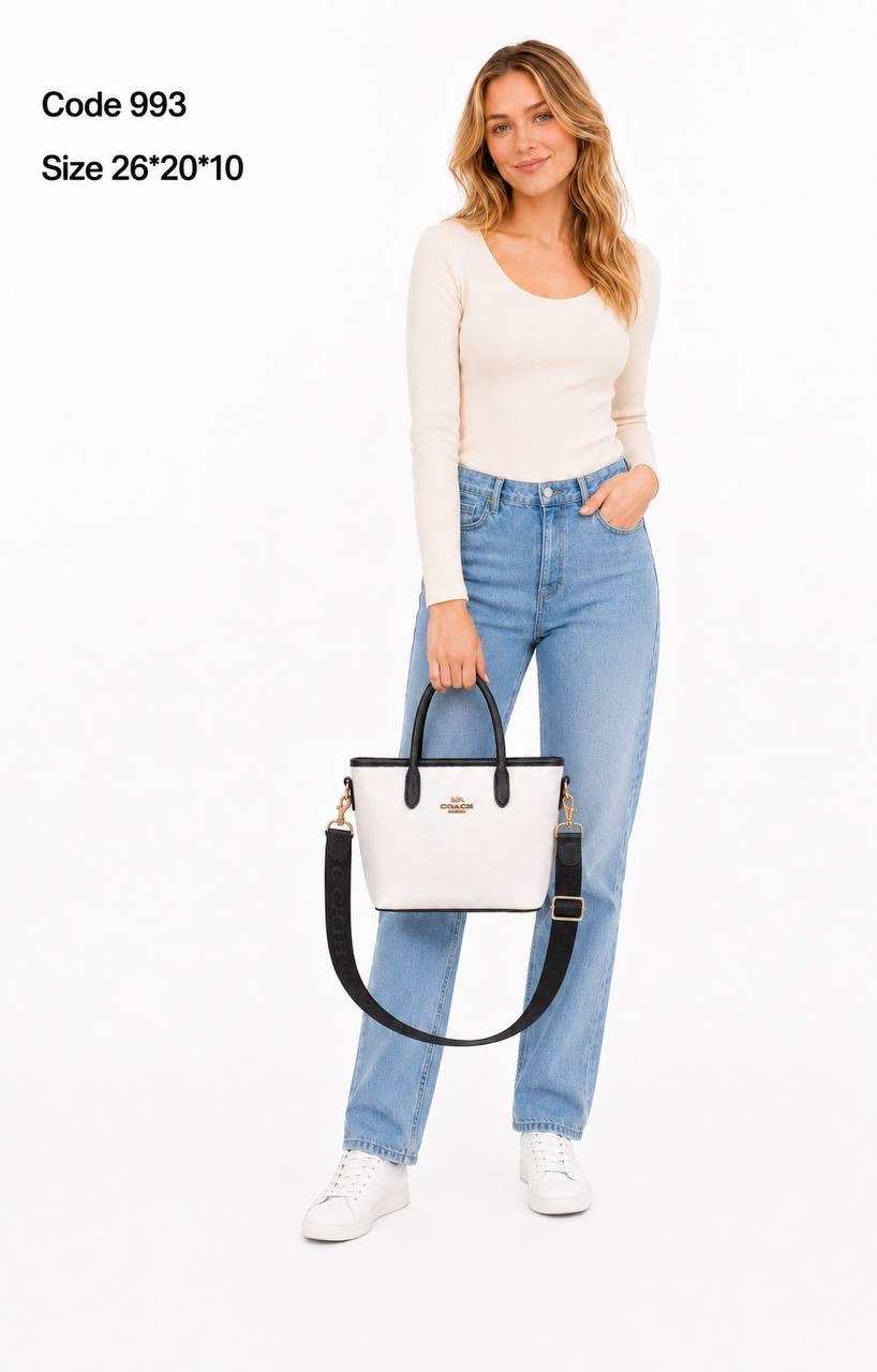Coach Mini City Tote In Signature Coated Canvas
