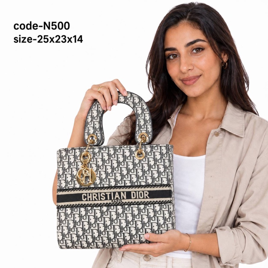 Lady D-Lite Medium Bag In Dior Oblique Embroidery