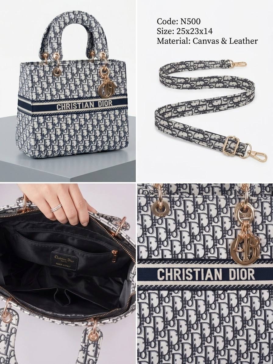 Lady D-Lite Medium Bag In Dior Oblique Embroidery